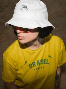 Brazil World Cup T-Shirt, 100% Cotton, Unisex, Men's, Women's, Plus Size, World Cup - Màu vàng - Xem 2