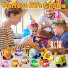 10 Pack Mini Push & Pull Construction Cars With Simulation Roadblocks, Early Educational Car Toy For Kids Boys,Great Gift For Kids Birthday Holiday - Multicolor - View 8