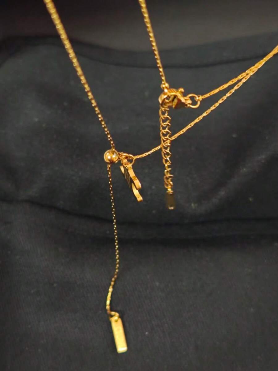 1PC Exquisite Stainless Steel Pendant Necklace Minimalist Fashion Jewelry - French Pendant Necklace - View 1