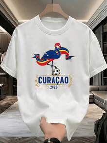 100% Cotton T-Shirt With Mexico 2026 Soccer Theme,  Culture Print, National Pride Style, Soft Classic Fit, Ideal For Watching Games And Traveling, Machine Washable. - 白色 - 查看 8