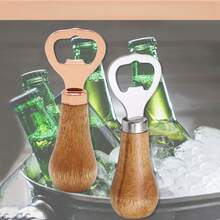 1/2 chiếc dụng cụ mở chai rượu bằng gỗ hồng mộc tinh tế, kiểu dáng cổ điển sang trọng, tay cầm bằng gỗ, thiết kế dọc màu vàng hồng, đầu mở bằng thép không gỉ, dụng cụ mở chai rượu sáng tạo cho gia đình và quán bar. - Nhiều màu - Xem 8