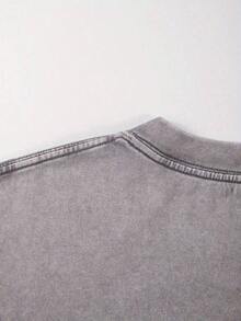 Women's T-Shirt With Retro Alien Glasses Print - Fun Astronaut Design With The Phrase "Humans Are Not Real", Short Sleeve, Casual Summer Top, Distressed Green Finish, Casual Wear, Perfect Gift For Science Fiction Fans, Medium Stretch Fabric - 灰色 - 查看 4