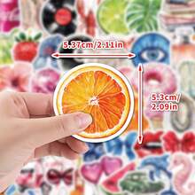 50 miếng dán trang trí chủ đề du lịch biển mùa hè, hình vẽ hoạt hình màu nước thẩm mỹ, hình dán trang trí hoa quả dễ thương, hình dán chống thấm nước phong cách retro dùng cho máy tính xách tay, điện thoại, xe hơi, ván trượt, bình nước, sổ kế hoạch, nhật ký. - Nhiều màu 4 - Xem 5