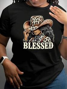 Camiseta de Mujer Estilo Primavera-Verano - Negro - Ver 2