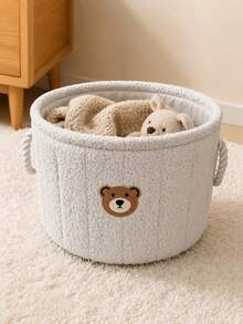 1pc Felt Storage Basket For Baby Items - Multipurpose Storage Bin, Suitable For Wardrobe, Shelves And Diaper Changing Table - Multicolor - View 11