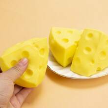 1 pieza Juguete antiestrés de queso grande, Juguete antiestrés de queso cuadrado nuevo de 6CM, Rebote lento, Textura de queso, Regalo de cumpleaños perfecto, Regalo festivo, Regalo - Multicolor - Ver 12