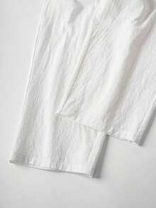 Pantalones casuales minimalistas de unicolor para mujer - Blanco - Ver 6