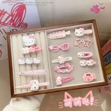 Bộ 30/50 phụ kiện và kẹp tóc Hello Kitty màu hồng của Sanrio, quà tặng Ngày Valentine cho bé gái, phụ kiện tóc hoạt hình Hello Kitty kiểu Nhật Bản, kẹp tóc bên hông, phụ kiện tóc cho Giáng sinh, tiệc cưới, nơ và họa tiết hoạt hình Hello Kitty. - phụ kiện tóc - Xem 13