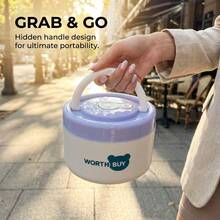 1pc/Set Portable 304 Stainless Steel Lunch Box, Bento Box With Handle, Leak Proof Fruit Salad Food Storage Container, Dishwasher & Microwave Allowable,Suitable For Student And Adult Use In Home, School, Office, Picnic, Travel, Back To School - Multicolor - View 8