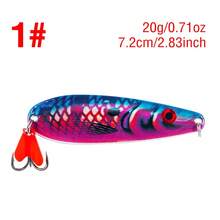 1PC 20g/0.71oz Long Casting Metal Jig Lure Sinking Spoon Bait With Red Tail Fin And Sharp Double Hook For Freshwater Saltwater - S024 - View 12
