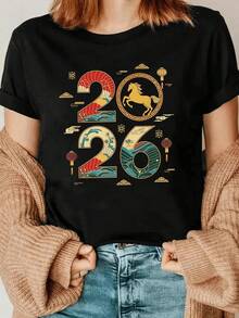 A Spring And Summer Collection For Women With A Cartoon Character Design That Mimics A Television - Black 2 - View 7