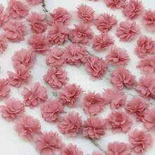 56pcs/Pack Chiffon Flower Decorations, For Headpiece, Clothing, Wedding, DIY Crafts - Multicolor - View 12