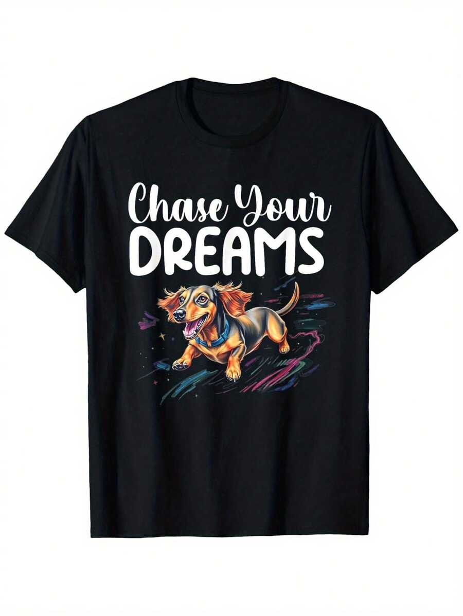 Women's Casual T-Shirt, 180G Crew Neck Design, Stretchy Material, Unisex Jacket, Suitable For All Seasons, Ideal For Exercise. An Excellent Gift Choice For Halloween, Thanksgiving, And Christmas, Suitable For Friends And Family, Both Men And Women. - 黑色 - 查看 1