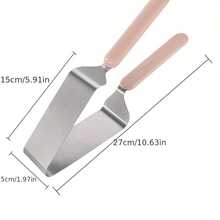1pc Stainless Steel Cake Slicer & Server - Triangular Cake Transfer Tool With Ergonomic Handle, Baking Tool For Home & Commercial Use, Perfect For Valentine'S Day, Weddings, Birthdays, Parties, Cake Slicer And Server, Party Servingware - View 4