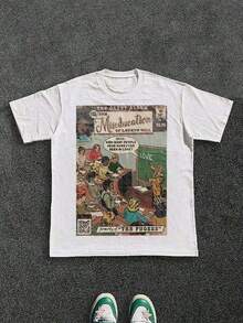 Break The System The Miseducation Of Lauryn Hill Plus Size Graphic T-Shirt, Apricot Color, Women's Summer Casual Printed T-Shirt, Ideal For Beach And Vacation, Crew Neck Loose Fit T-Shirt, 100% Cotton, Soft Fabric, Short Sleeve - 白色 - 查看 6