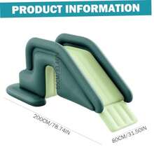 Tobogán acuático Inflable de PVC con Bomba de Aire Tobogán Piscina para jardín Interior y Exterior Verde - Verde - Ver 5