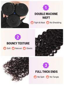 MEGALOOK 1pc/3pcs Gói tóc dệt tóc người Brazil nguyên chất 100% màu đen tự nhiên 10-30 inch mềm không rối không qua xử lý phù hợp cho người mới bắt đầu làm quà tặng cho gia đình và bạn bè - SNatural - Xem 6