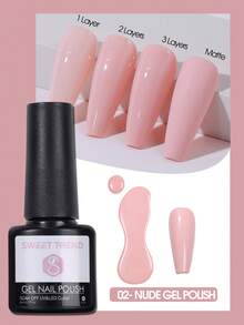 5ml Nude Pink Gel Nail Polish Set Long Lasting Soak Off UV LED Gel Polish Pink Glitter Brown Colors Gel Nail Polish Manicure DIY Home Nail Art Beauty Supplies For Spring Summer Daily Nail Design - Multicolor - View 8