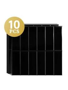WalDecoo 2pcs/10pcs/15pcs (2.5mm Thick Design) Black Square Tile Stickers, Removable Adhesive Wall Decals, Waterproof & Oil-Proof For Kitchen, Bathroom, Home Decor, Birthday, Graduation, Holiday Gift - HB606 - View 14