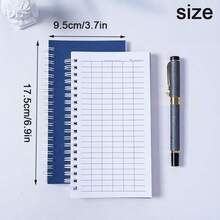 1pc A6 Spiral Bound Grid Notebook - 100 Pages, Blue Textured Cover, Horizontal/Vertical Layout, For Time Tracking, Accounting, Inventory Management And Event Planning, Suitable For School Use - A - View 4