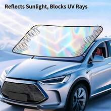 Tấm che nắng ô tô mới năm 2026 (80.01*142.01cm): Họa tiết kim cương bốn lớp, có thể gập lại, tương thích với hầu hết các dòng xe, cực kỳ dễ lắp đặt và sử dụng. - Mẫu mới - Xem 2