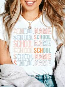 Heartfelt Teacher Appreciation Graphic T-Shirt 100% Cotton Oversized Soft Breathable Casual Crewneck Short Sleeve Top For Teachers Educators School Staff Gift Givers Thank You Teacher Best Teacher Teacher's Day Educator Gift Cute Aesthetic - 白色 - 查看 5