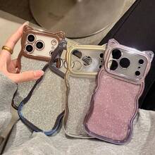 【人気商品】かわいい猫耳スマホケース、キラキラ光る春夏新作 韓国のかわいい新デザイン キティスマホケースiPhone17ケース 可愛い iPhone16ケース、耐衝撃性、対応機種ミニマリストピンク/ホワイト/パープル スマホケースiPhone17 Pro / 16 Pro Max / 15 Pro / 14 / 13スマホケース - ピンク - チェックする 4