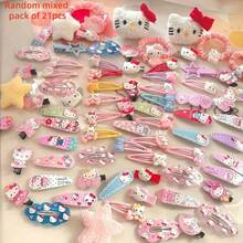 Bộ 30/50 phụ kiện và kẹp tóc Hello Kitty màu hồng của Sanrio, quà tặng Ngày Valentine cho bé gái, phụ kiện tóc hoạt hình Hello Kitty kiểu Nhật Bản, kẹp tóc bên hông, phụ kiện tóc cho Giáng sinh, tiệc cưới, nơ và họa tiết hoạt hình Hello Kitty. - phụ kiện tóc - Xem 16