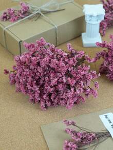 20/50/100/150/300pcs Mini Artificial Baby's Breath & Other Flowers - For Resin Mold Art & Crafts, Ivory White Flower Bouquet For Hair Accessories, Wedding Wreaths, Table Decor, Home Decoration - Pink Crystal Grass - View 1