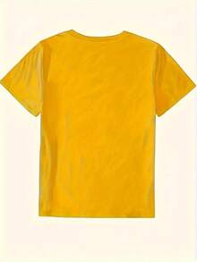 Plus Size - Plus Size - Women's Fashionable Casual Printed T-Shirt Plus Size 0-8XL | Round Neck, Short Sleeve, All Seasons, Multicolor Options, Creative Gift & Leisure Wear - Yellow Lemon - View 2