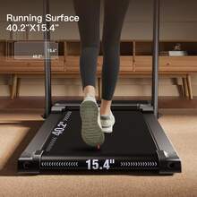 CURSOR FITNESS Portable Foldable Treadmill, Small Treadmills For Home Office With 265 LBS Capacity, Walking Treadmill With Handle Bar, Folding Running Walking Compact Treadmill With LED Display - US B Type Plug(110-127V) - View 4