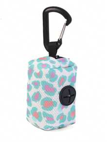 1pc Abstract Design Cute Pet Waste Bag Dispenser, Without Waste Bags, Compatible With Any Dog Leash - Multicolor - View 10
