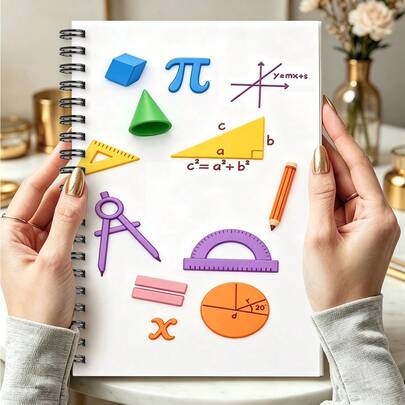 1 pieza Cuaderno A5, Cuaderno de ejercicios de matemáticas avanzadas - Cuaderno con portada de herramienta matemática, Libreta de espiral, Adecuado para práctica de cálculo, Notas de clase de estudiantes, Preparación de exámenes