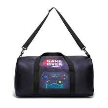 Tas Perjalanan Ukuran Besar untuk Anak Laki-laki dengan Motif Permainan, Tas Menginap, Tas Akhir Pekan, Tas Olahraga, Hadiah - Tas perjalanan permainan - View 5