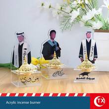 1pc 2026 Graduate Minimalist Aroma Diffuser Decor (Includes Incense Holder), Transparent Acrylic Home Desktop Decoration, With Arabic Calligraphy Blessing, Unisex Graduation Commemorative Gift, Suitable For Office Desk, Dining Table, Graduation Ceremony, Graduation Party Decoration, Holiday Gift - A - View 3