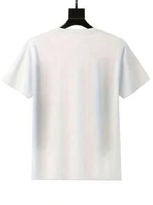 Camisetas gráficas de manga corta para mujer con estampado de purpurina y símbolos manuales de "Año Nuevo, Nuevo Yo, Descomposición Total" en rosa - Perfectas para celebraciones de Año Nuevo y atuendos de fiesta - 220gtopsVintage - Blanco - Ver 3