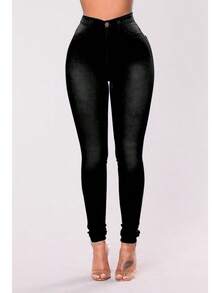 Casual Stretch Skinny Jeans - 深藍 - 查看 7