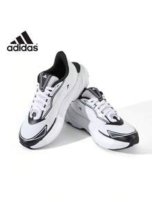 Adidas 男女通用舒适轻便减震防滑透气休闲跑鞋 - 黑與白 - 查看 1