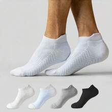 4 đôi/8 đôi tất cổ ngắn màu trơn dành cho nam, đế bằng vải bông mềm mại, êm ái, thoáng khí, thấm hút mồ hôi, đa năng cho mặc hàng ngày, thể thao và ở nhà. - Nhiều màu - Xem 8