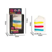 1pc 2026 New Style - New Nice Cube Schylling - Sensory Squeeze Toy - Sensory Stress Relief Toy Cake Sandwich Stitch Toys Travel Toys Classroom Fidget Toys Mini Stuff Bath Toys Christmas Stationery Stress Ball Birthday Gift - Christmas Gift - Halloween Gift - Perfect Gift - Gift - Multicolor - View 7