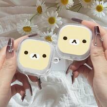 1 chiếc (Chỉ bao đựng tai nghe, không kèm phụ kiện) Tương thích với Galaxy BudsPro / Galaxy Buds 2Pro / Galaxy Buds Live / Galaxy Buds FE / Galaxy Buds 4, Bao đựng tai nghe trong suốt mềm mại, đa năng, thời trang với hình gấu dễ thương được in UV, Bao đựng tai nghe không dây 2Pro trong suốt tối giản - Trong sáng - Xem 1