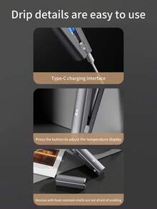 Máy duỗi và uốn tóc không dây dành cho tóc mỏng, máy duỗi tóc mini sạc USB với 3 chế độ nhiệt, tấm titan, thời gian sử dụng 50 phút, kích thước nhỏ gọn tiện lợi khi đi du lịch – Tạo kiểu tóc thẳng mượt hoặc sóng mềm mại. - Nhiều màu - Xem 5