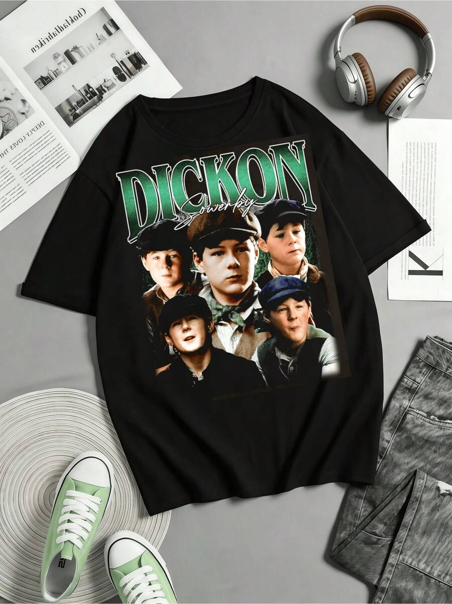 Vintage Dickon Sowerby T-Shirt, Amir Wilson T-Shirt, "Being Alive Is Magic" T-Shirt, Children's Literature T-Shirt, Classic Movie Hoodie - Black - View 1