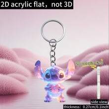 1pc 2D Acrylic Heart Shaped Pendant, Original Design Keychain, Decorative Gift Keychain, Car Key Chain, Backpack And Wallet Keychain - Multicolor - View 6