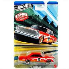 Mattel Mattel 风火轮复古俱乐部大奖赛 1:64 比例合金车模收藏系列，银色系列复古俱乐部大奖赛 HRT81-J BMW507、'65 福特野马、速度超快、改装车、'71 保时捷 911、大众经典甲壳虫收藏玩具，男孩礼物，非常适合在毕业季、开学季、节日生日等场合展示男孩女孩的玩具，1 件装 - 彩色 - 查看 11