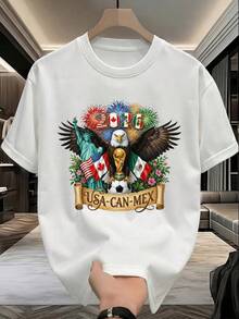 Mexico National Team 2026 Fan T-Shirt, Made Of Pure Cotton, Lightweight, Unisex For Teenagers And Adults, With A  Urban Print, Suitable For Watching Games And Traveling. - 白色 - 查看 8