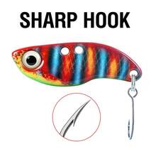 1PC Luminous Metal VIB Fishing Bait 3D Eyes Realistic Simulation Skin Sinking Hard Lure For Fresh Saltwater - V018 - View 4