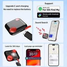 RSH Etiqueta rastreadora inteligente sin enredos 2 en 1 Nuevo sistema dual Etiqueta de aire Batería recargable USB-C Localizador anti-pérdida Compatible con iPhone Find My y Android Find Hub Buscador de artículos Etiqueta inteligente para equipaje, llaves, billetera, etc. Con recordatorio de pérdida Regalo de primavera Cumpleaños - Multicolor - Ver 4