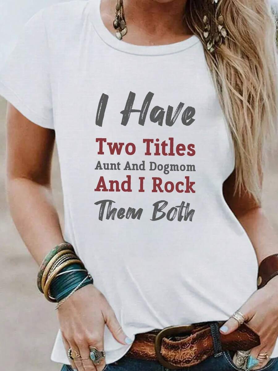 Short-Sleeved Clothing For Women With Code US06 Deía And Dog Mom - 白色 - 查看 1