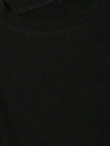 Camia de manga corta de alta calidad con estampado de tomates pequeños, estilo casual - elección perfecta para el verano.Cómoda y a la moda para mujeres - suave y transpirable, adecuada para el uso diario informal.Tela suave. Adecuado como regalo.playera de mujer.blusas>elegante.boho chic,Top de mujer suave, transpirable y cómodo, ideal para primavera, verano y otoño, perfecto para vacaciones, viajes y uso diario. - Negro - Ver 5